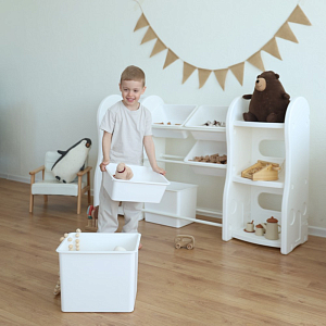 Стеллаж для игрушек iFam "New Design Organizer-4", белый